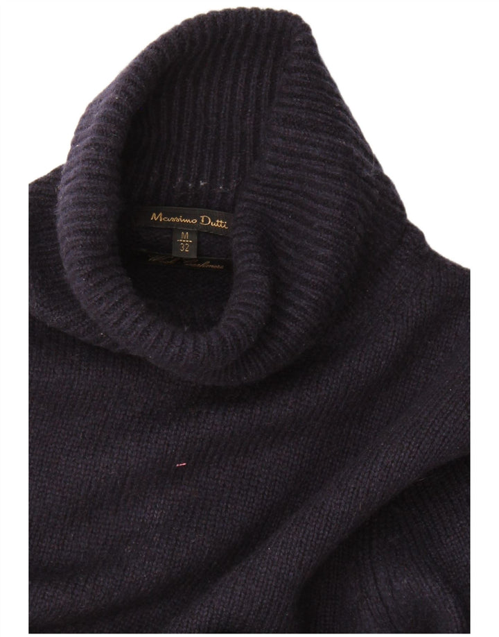 Sweter damski Massimo Dutti z wywijanym dekoltem UK 12, średni granatowy