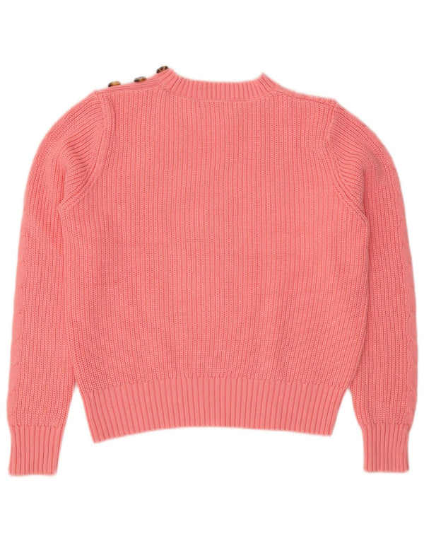 Marks & Spencer Damski sweter z okrągłym dekoltem, UK 14, średni róż