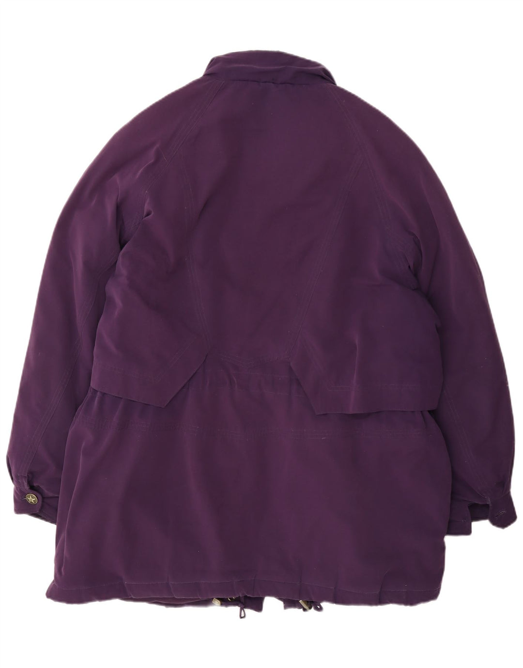 Vintage damski płaszcz oversize z podszewką EU 46 XL, fioletowy poliester