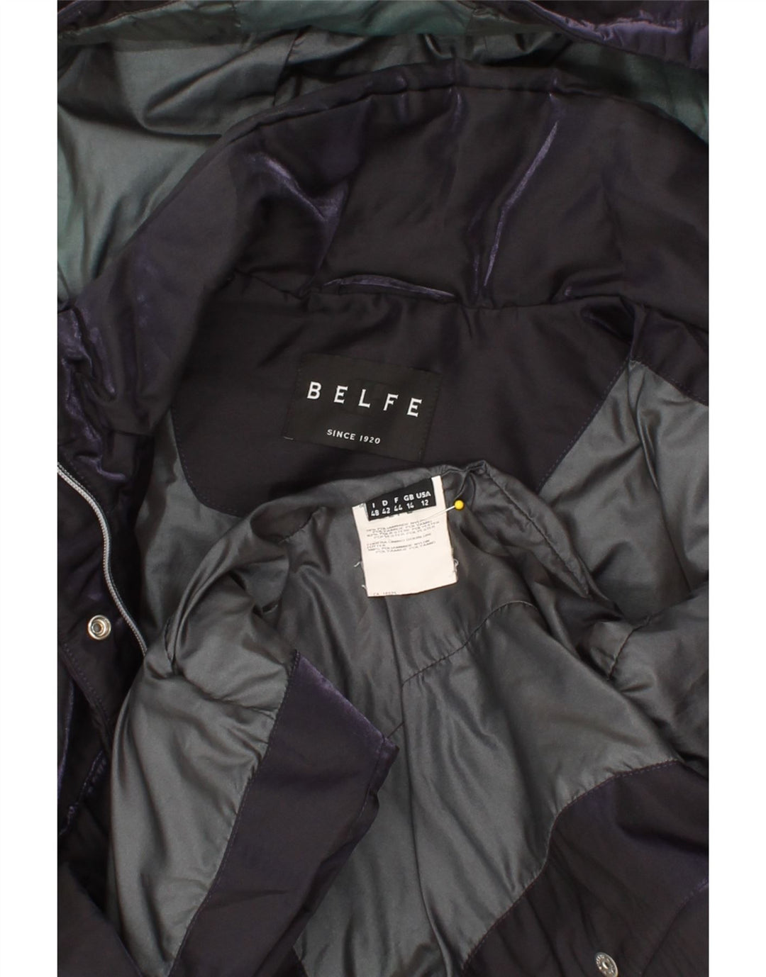 BELFE Womens Hooded Windbreaker Jacket UK 14 Large  Purple Nylon Vintage Belfe and Second-Hand Belfe from Messina Hembry 
