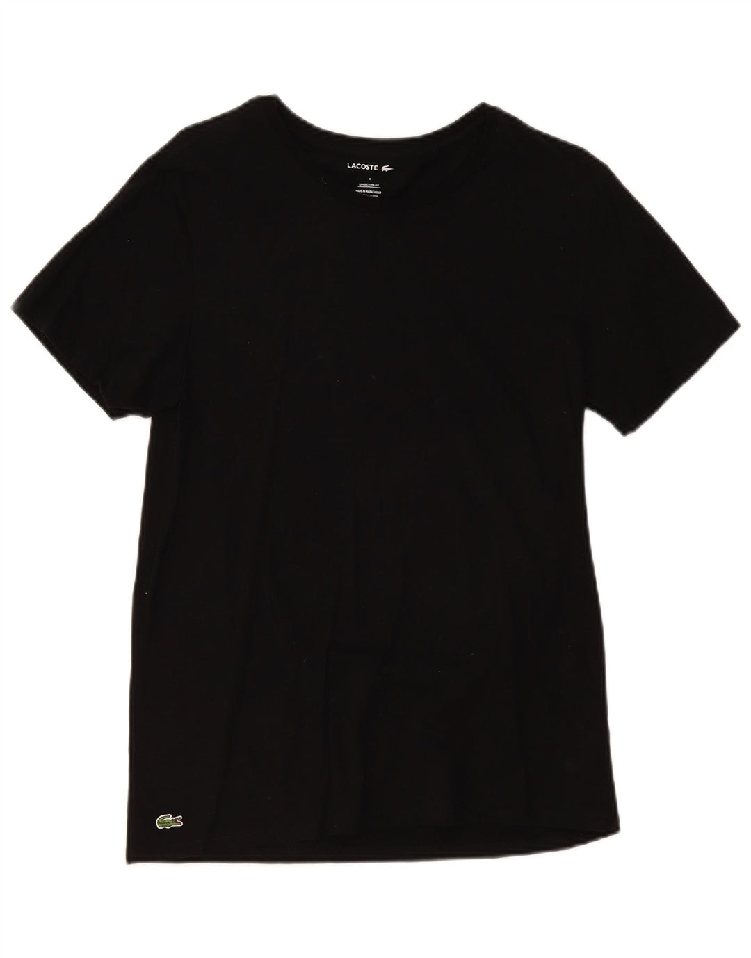 T-shirt damski Lacoste Top UK 14, średni czarny, bawełniany