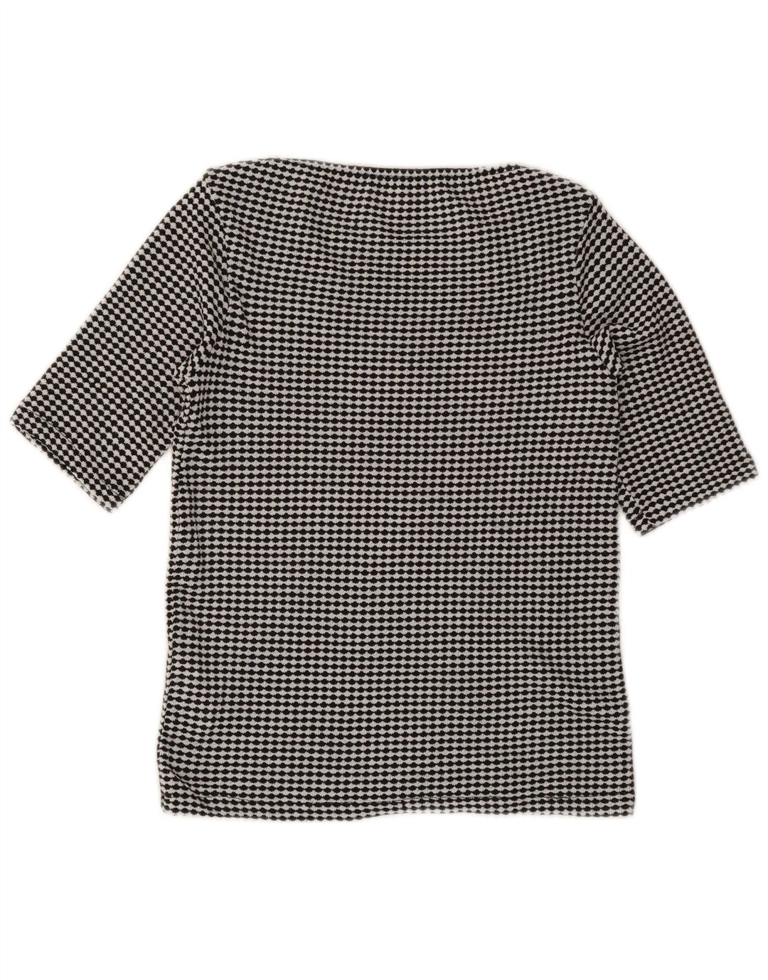 ZARA Womens Blouse Top UK 10 Small Black Striped Polyester