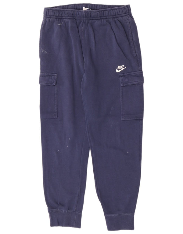 Męskie spodnie dresowe Nike Cargo Joggers, średni granatowy, bawełniany