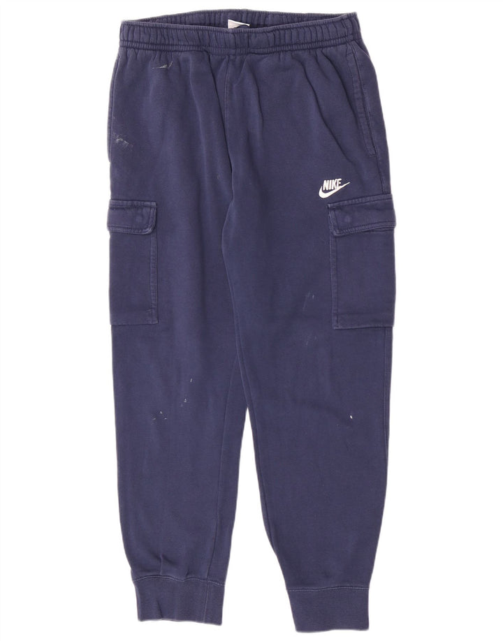 Męskie spodnie dresowe Nike Cargo Joggers, średni granatowy, bawełniany