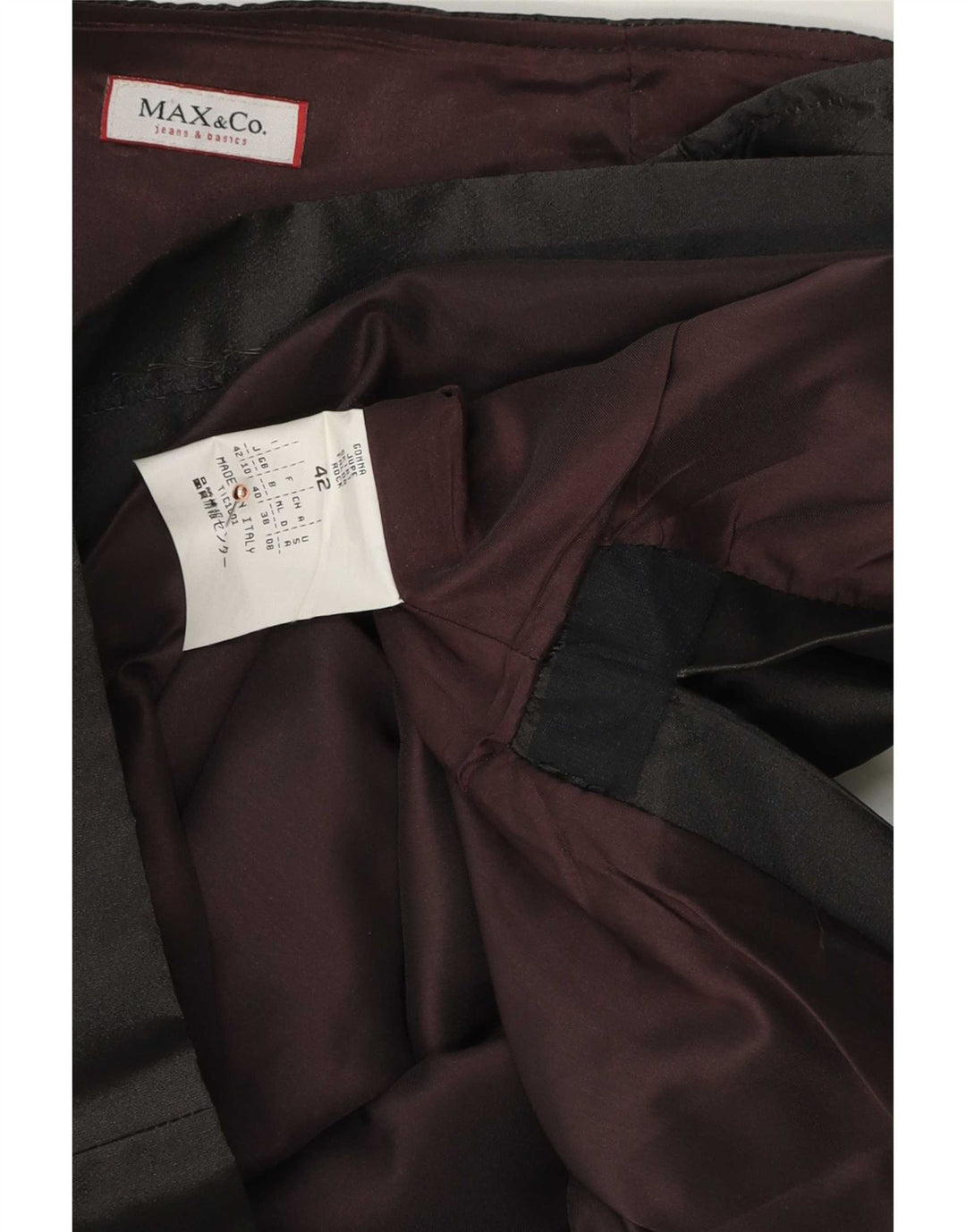 Damska spódnica midi Max & Co. UK 10 Small W28 Czarny poliester