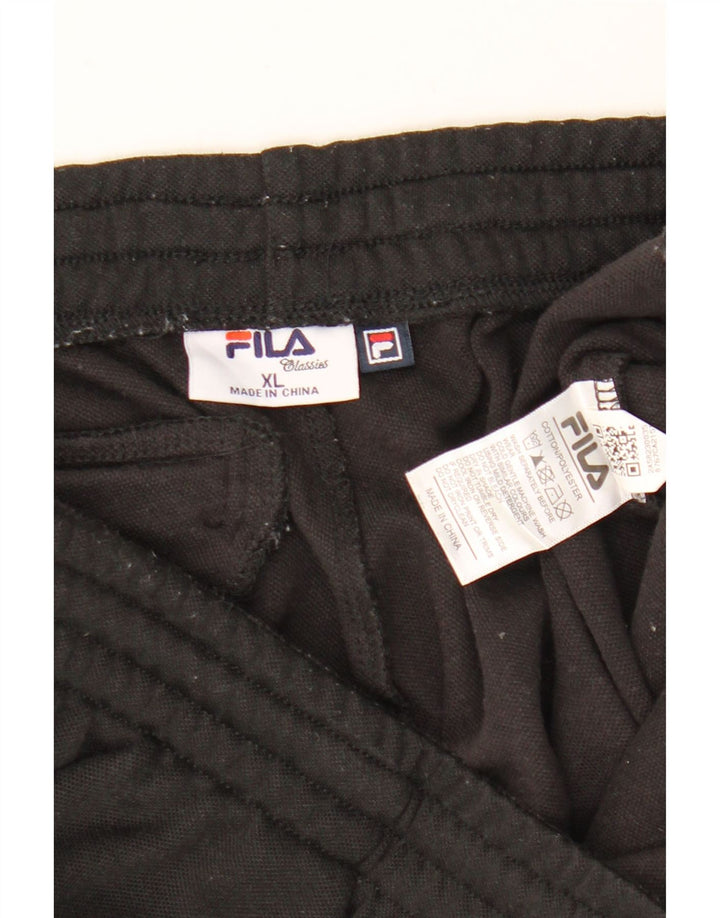 Męskie spodnie dresowe FILA XL, czarne, bawełniane