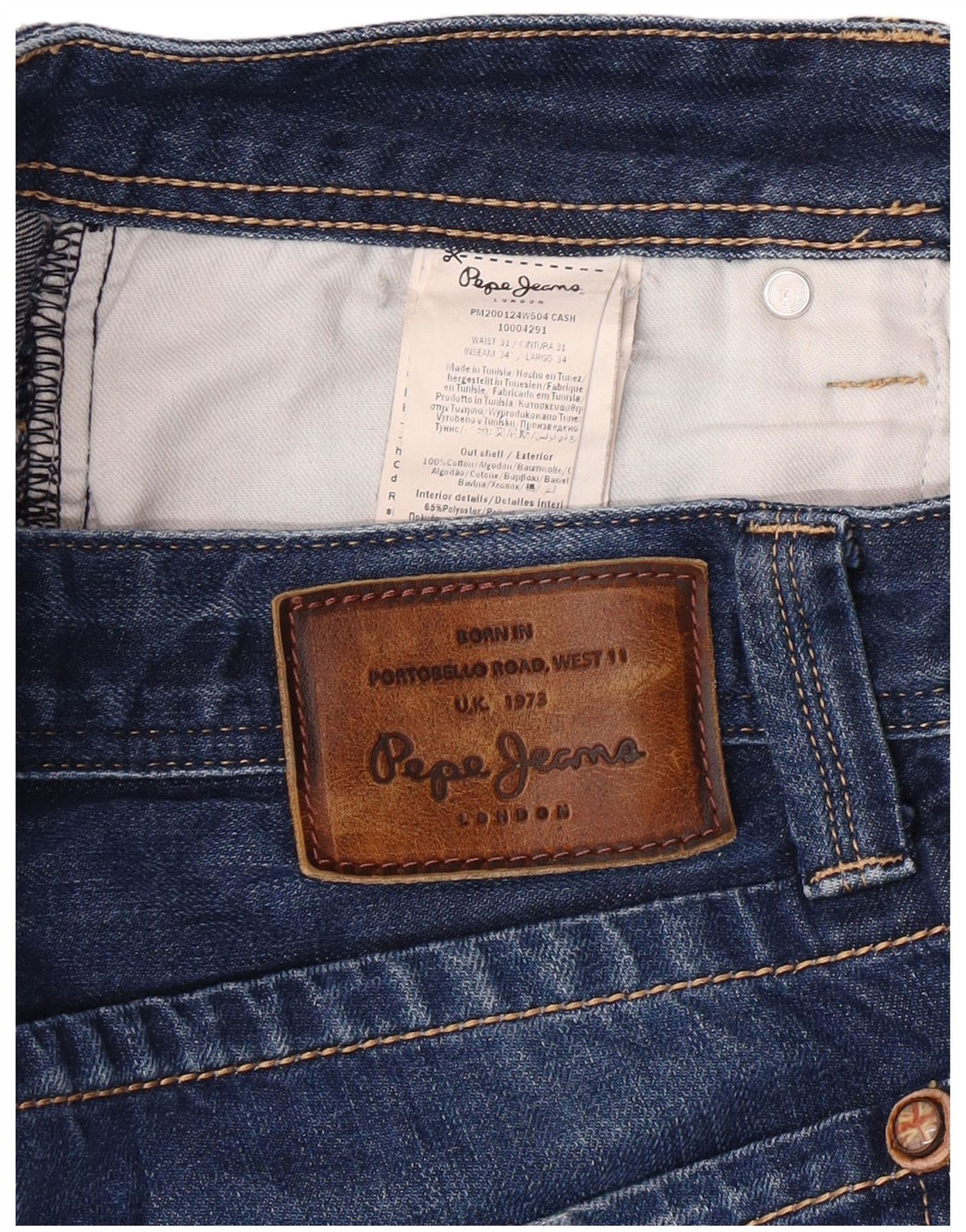PEPE JEANS Męskie jeansy slim fit o regularnym kroju W31 L30 Niebieska bawełna