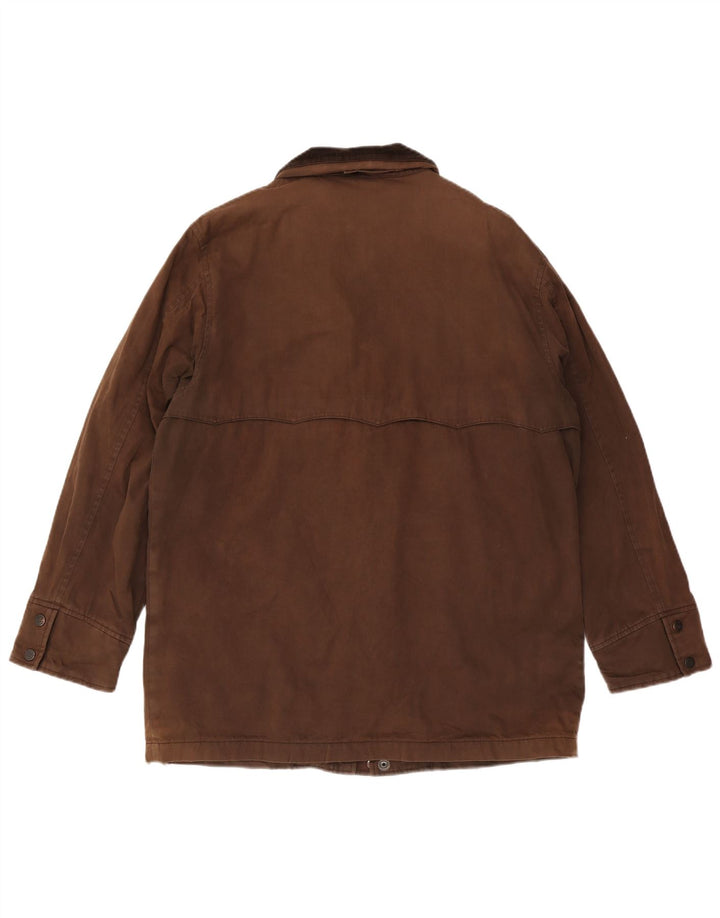 Męska kurtka z kapturem Gant UK 38, średnia brązowa bawełna