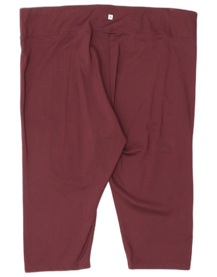MOUNTAIN WAREHOUSE Damskie legginsy Capri UK 22 3XL Burgundowy nylon