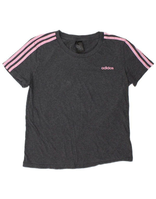 Damska koszulka Adidas Top UK 16/18, duża, szara bawełna