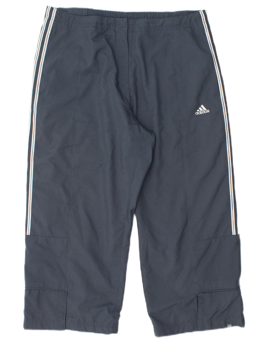 Damskie spodnie dresowe ADIDAS Capri Cargo UK 14, średni szary poliester