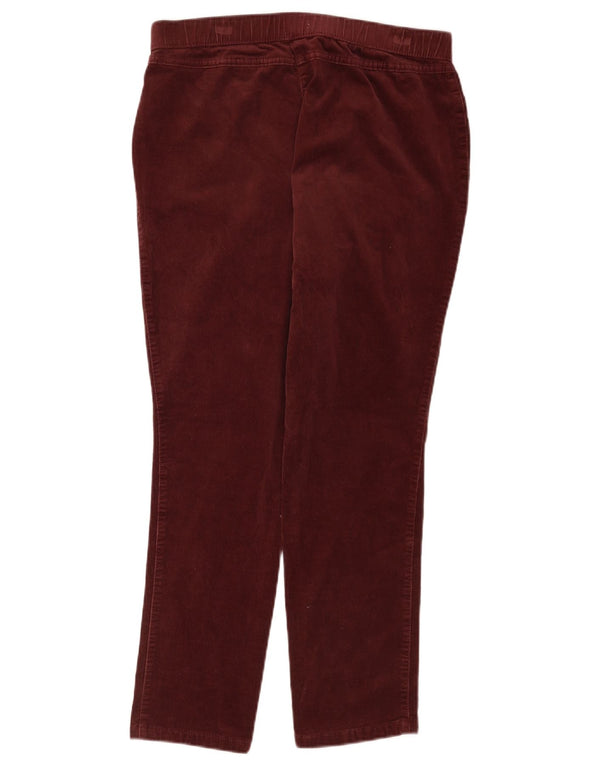 Spodnie sztruksowe Marks & Spencer Damskie UK 14 Large W34 L26 Burgundowe