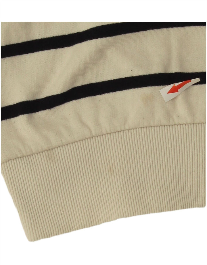 Damska bluza Zara Crop Sweter UK 14 Średnia bawełna w białe paski