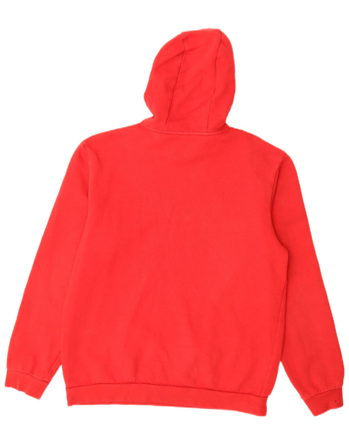 Adidas Męska bluza z kapturem, średnia czerwona, bawełniana