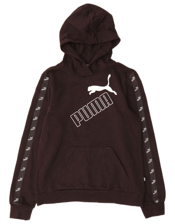 Damski sweter z kapturem i grafiką PUMA UK 14, średni czarny, bawełniany