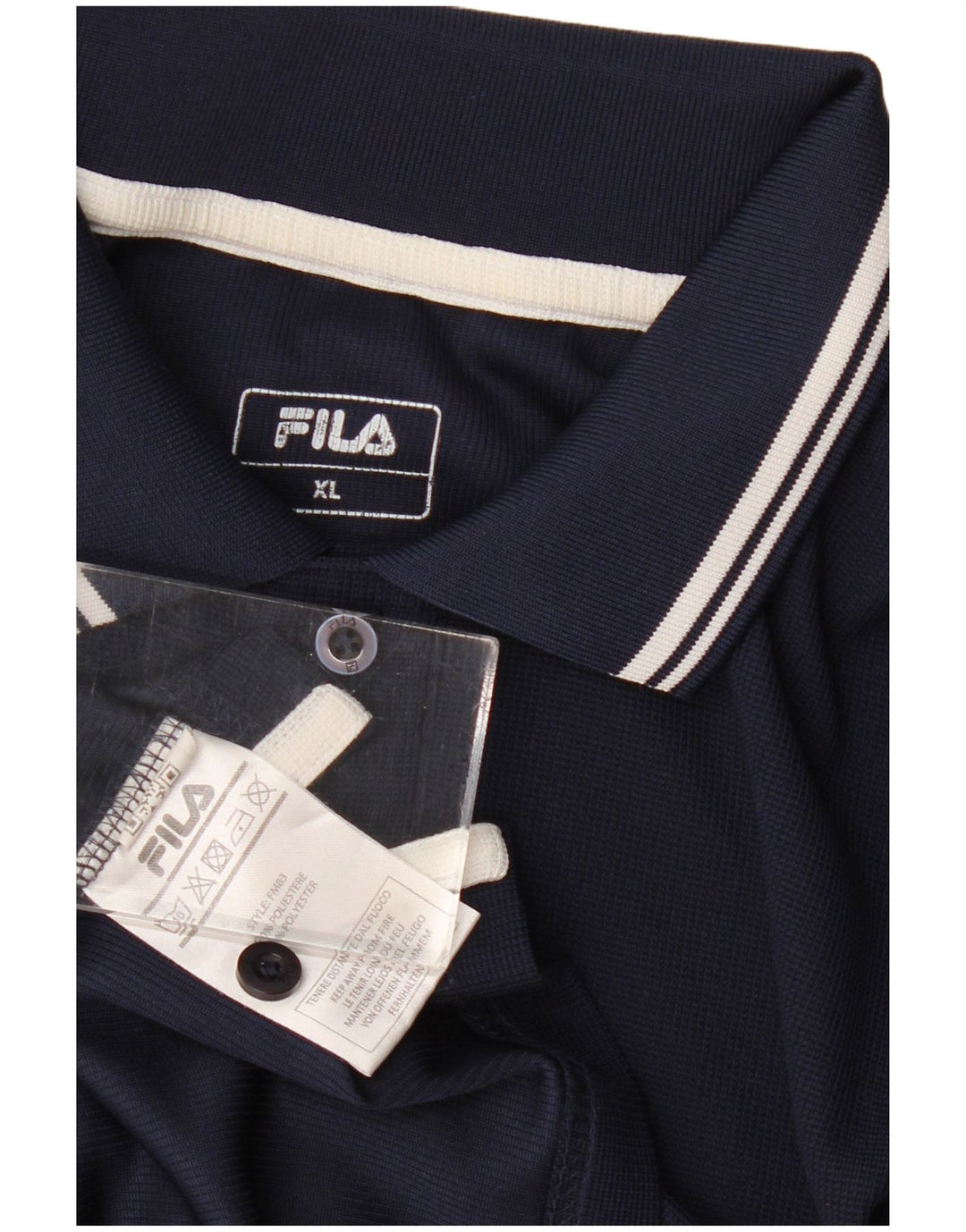 Męska koszulka polo Fila XL granatowa, poliestrowa
