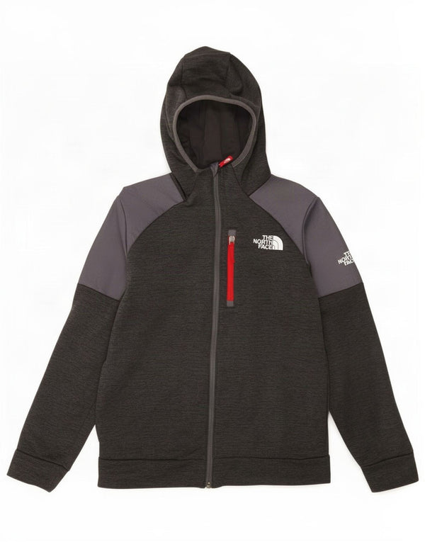 Chłopięcy sweter z kapturem i zamkiem The North Face 14-15 lat XL, szary, blok kolorów