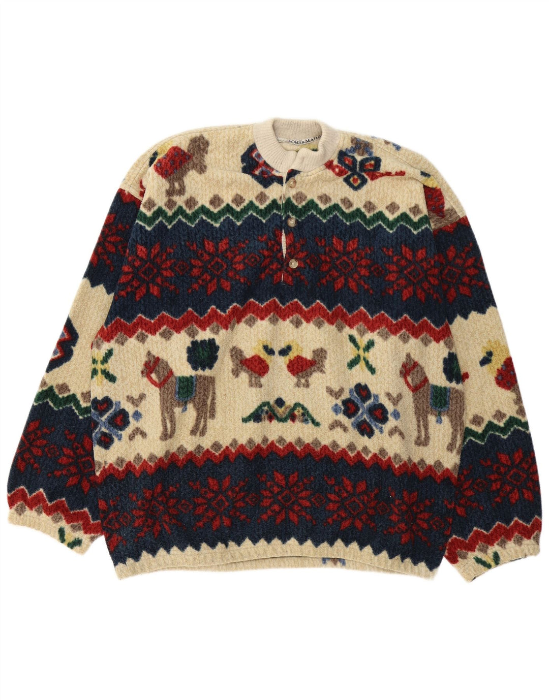 Fort & Madox Męski sweter zapinany na guziki XL, wielokolorowy Nowość