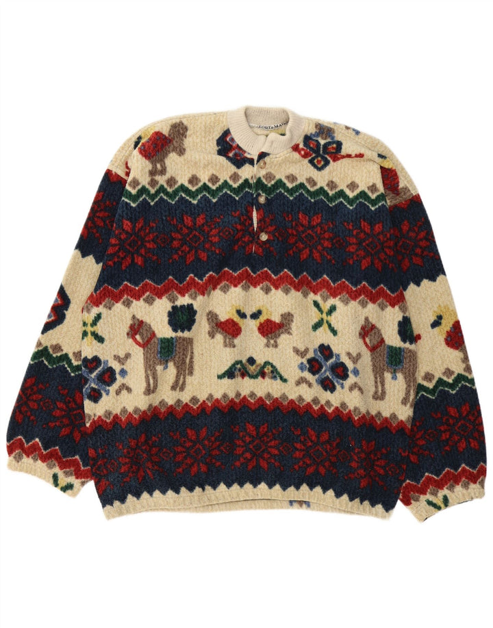 Fort & Madox Męski sweter zapinany na guziki XL, wielokolorowy Nowość