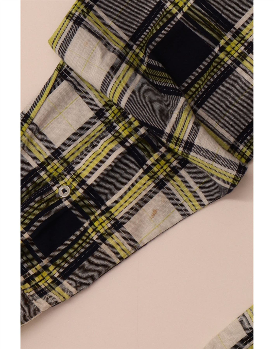 Koszula męska w kratę Benetton, duża, bawełniana, granatowa w kratę