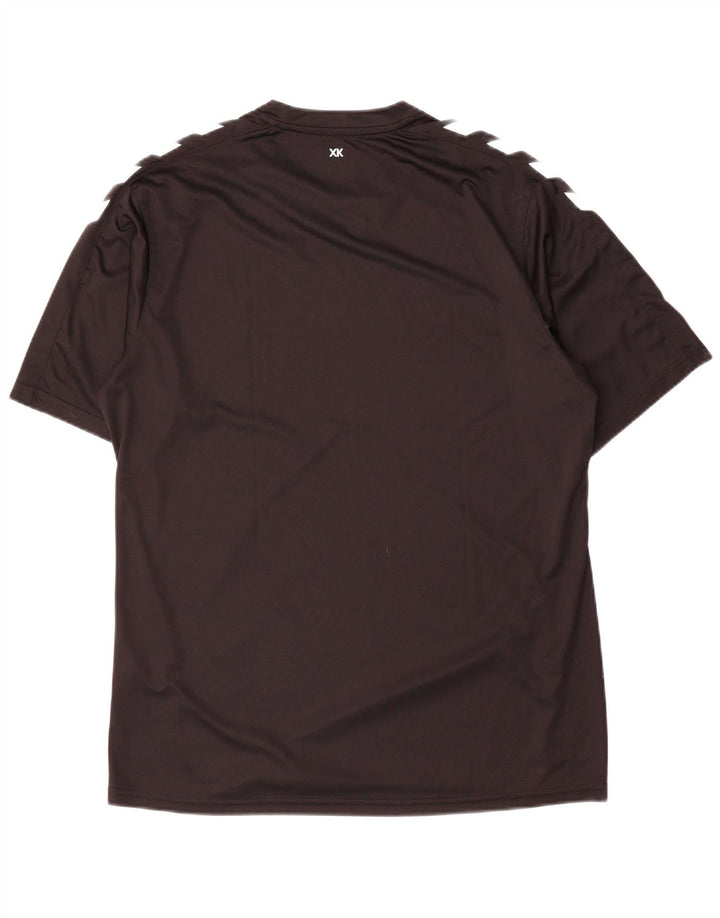 Męski T-shirt z grafiką Hummel, duży czarny poliester z blokami kolorów