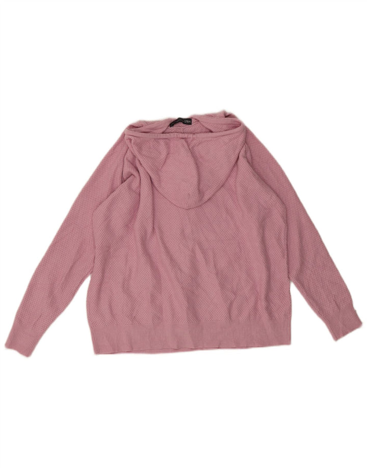 Damski sweter z kapturem Marks & Spencer UK 14, średnioróżowy, wiskoza