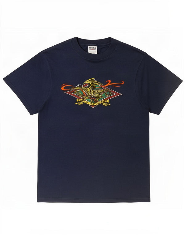 T-shirt męski TULTEX Powell Skateboards Street Dragon 1994, średni niebieski