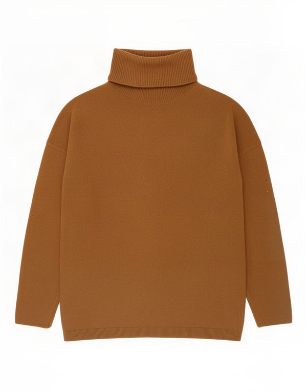 Sweter damski Massimo Dutti z wywijanym dekoltem UK 14 Średni brązowy wiskoza