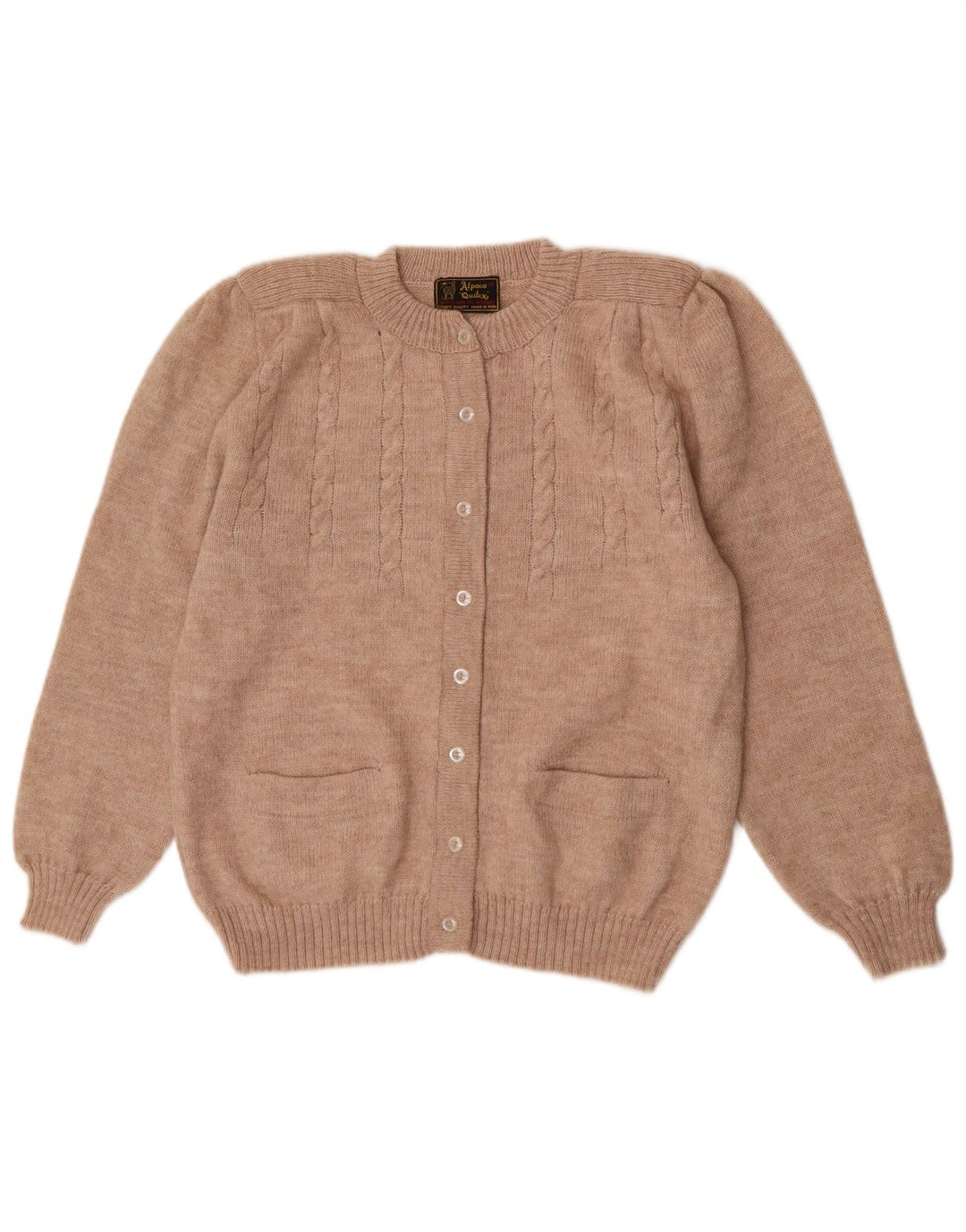 Sweter damski Alpaca Quitx UK 12 średni beż