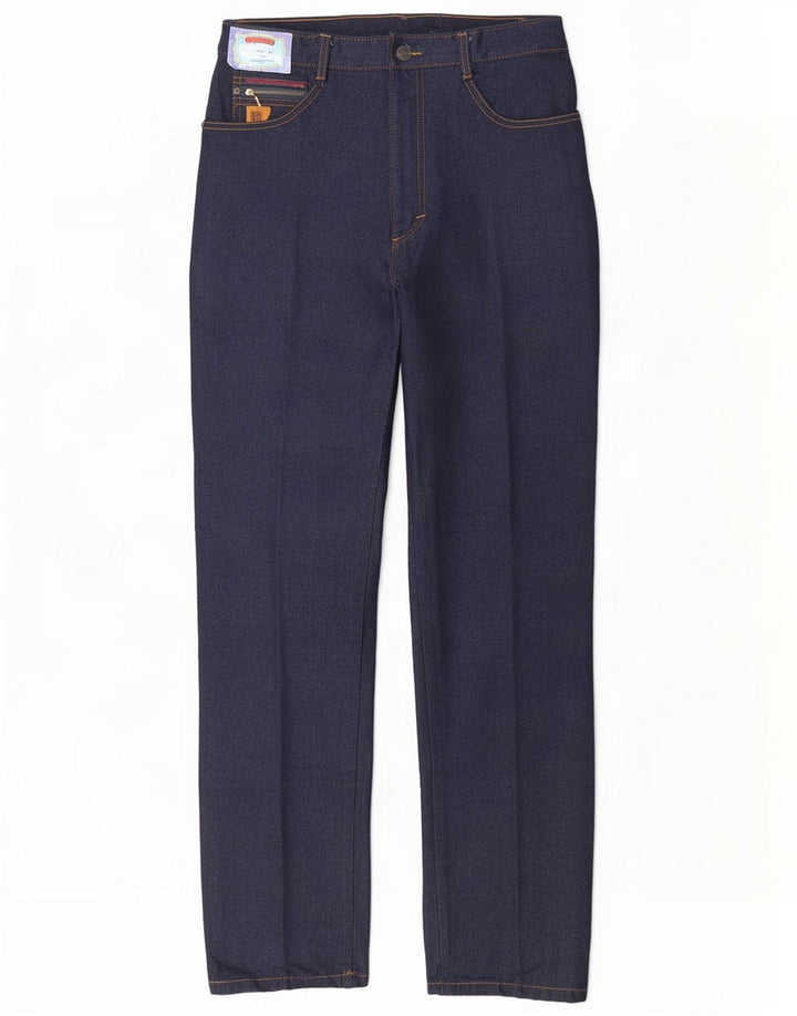 Męskie proste dżinsy Pierre Balmain W34 L34 Granatowa bawełna