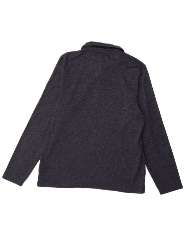 Męska koszulka polo Fat Face z długim rękawem XL, granatowa, bawełniana