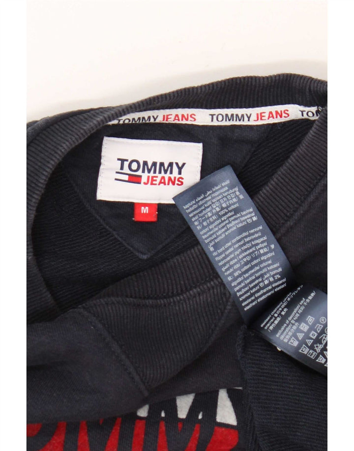 Męska bluza z grafiką Tommy Hilfiger, średnia, granatowa, bawełniana