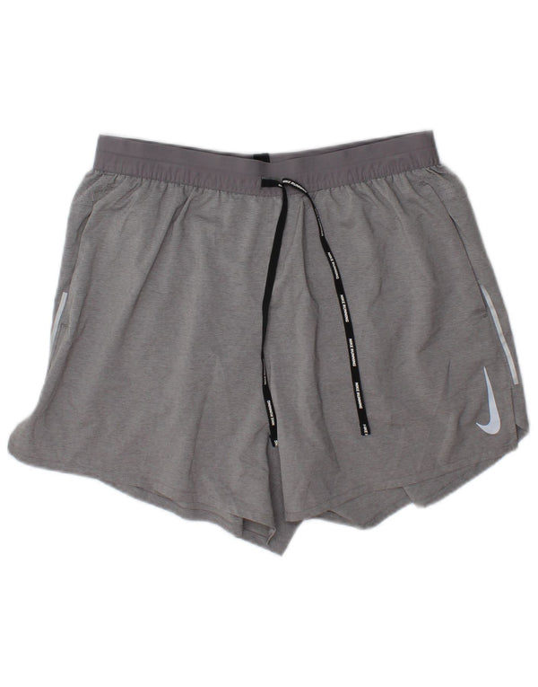 Męskie spodenki sportowe Nike Dri Fit, duże, szare, z poliestru