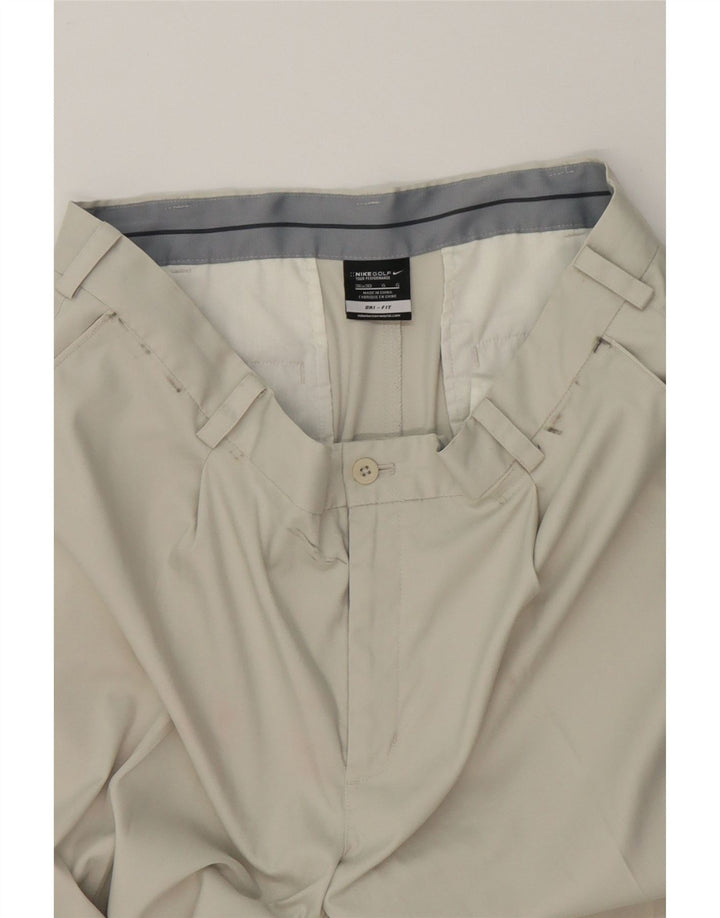 NIKE Mens Dri Fit Straight Chino Trousers W36 L30 Off White Polyester Vintage Nike and Second-Hand Nike from Messina Hembry 