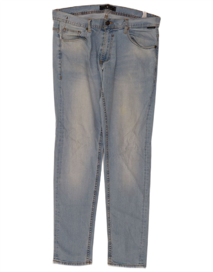 Męskie jeansy Zara Slim EU 46 XL W36 L32 Niebieskie