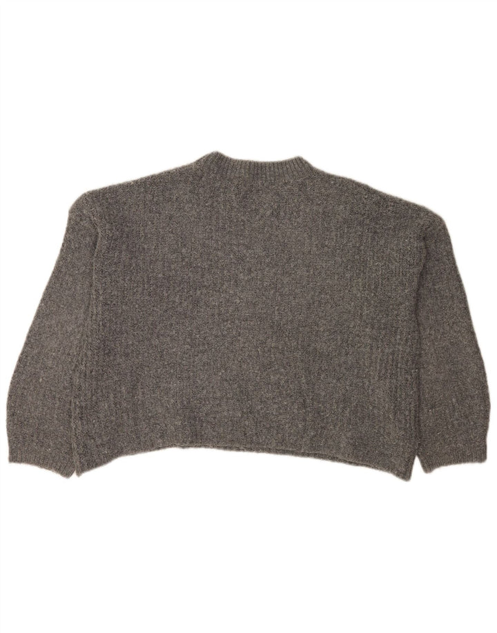 Marks & Spencer Damski sweter oversize z okrągłym dekoltem, UK 16, duży, szary
