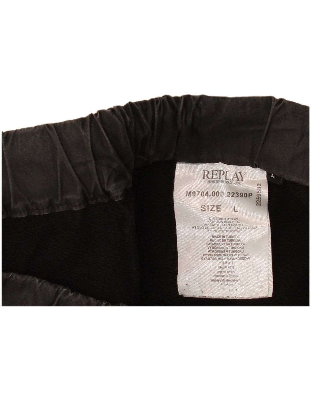 Męskie spodenki Chino REPLAY duże W34, czarne, bawełniane