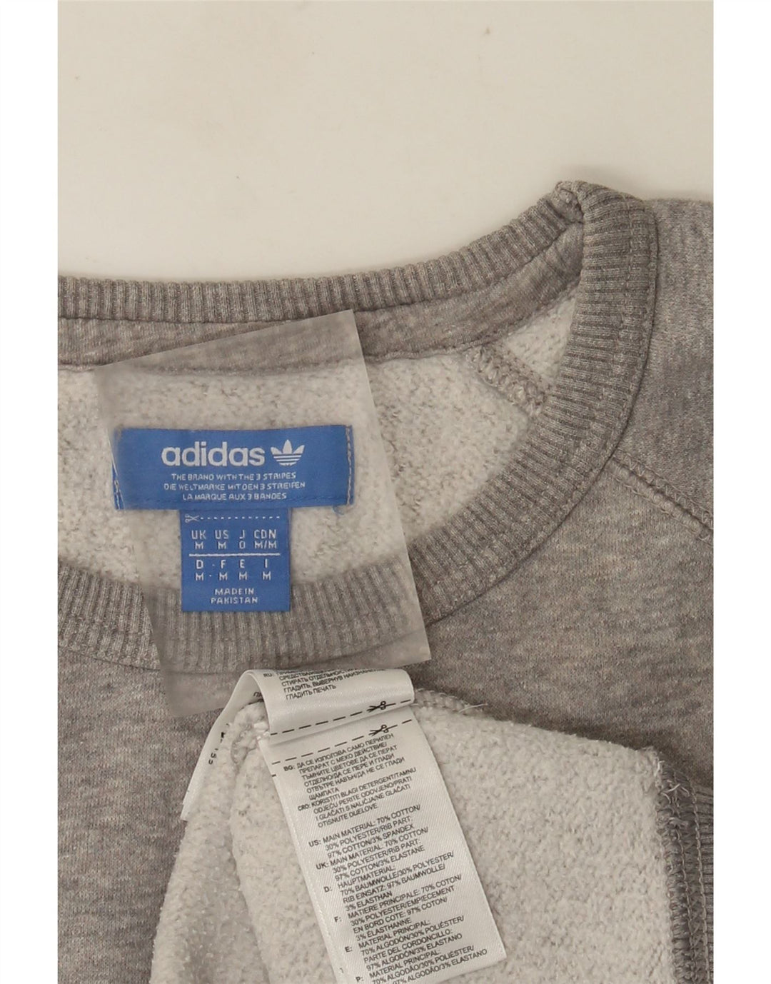 Męska bluza z grafiką ADIDAS, średnioszara, bawełniana w plamki