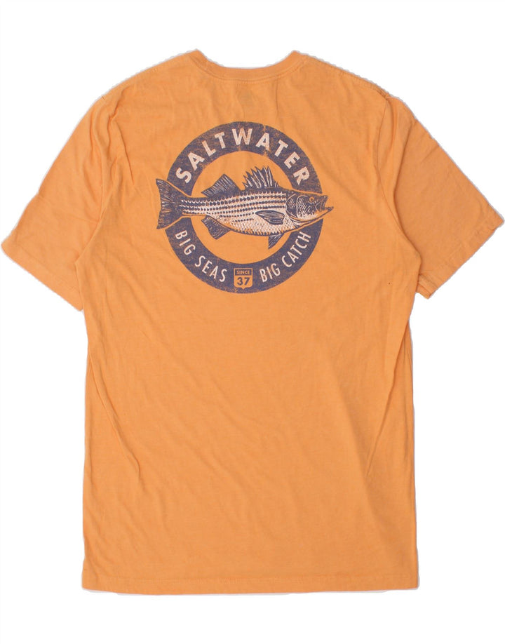 IZOD Mens Salt Water Graphic T-Shirt Top Large Orange Vintage Izod and Second-Hand Izod from Messina Hembry 