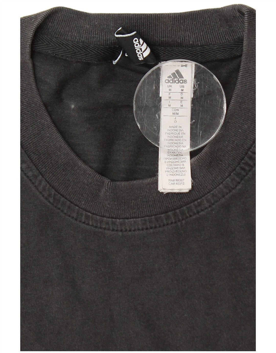 Adidas Męski T-shirt Top Średni Czarny Bawełniany