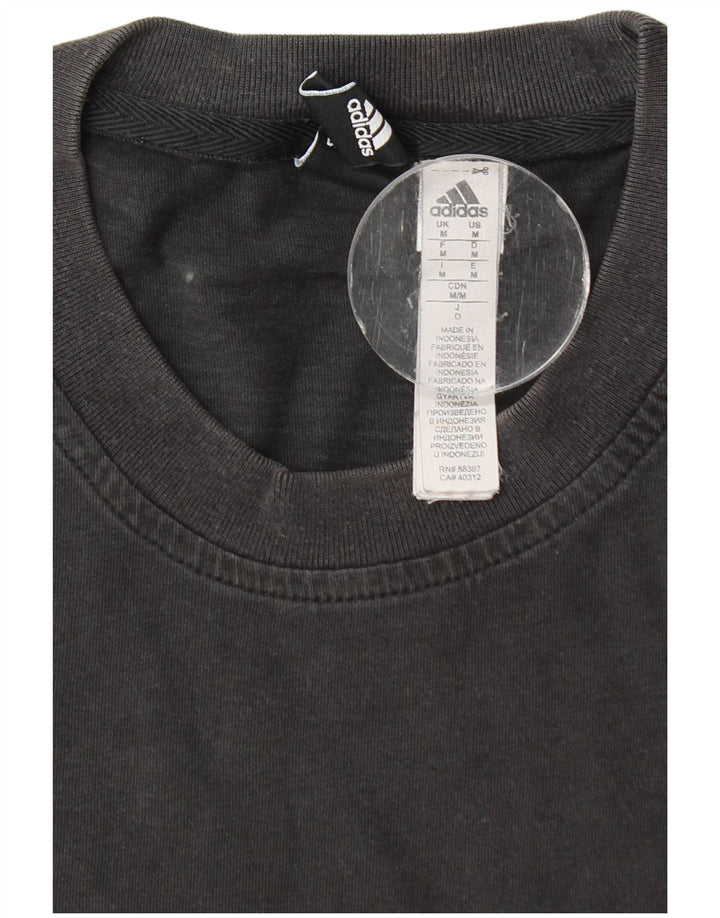 Adidas Męski T-shirt Top Średni Czarny Bawełniany