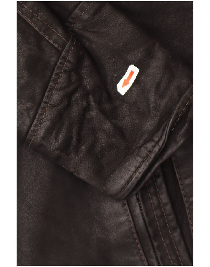 Vintage męska skórzana kurtka IT 52 XL czarna