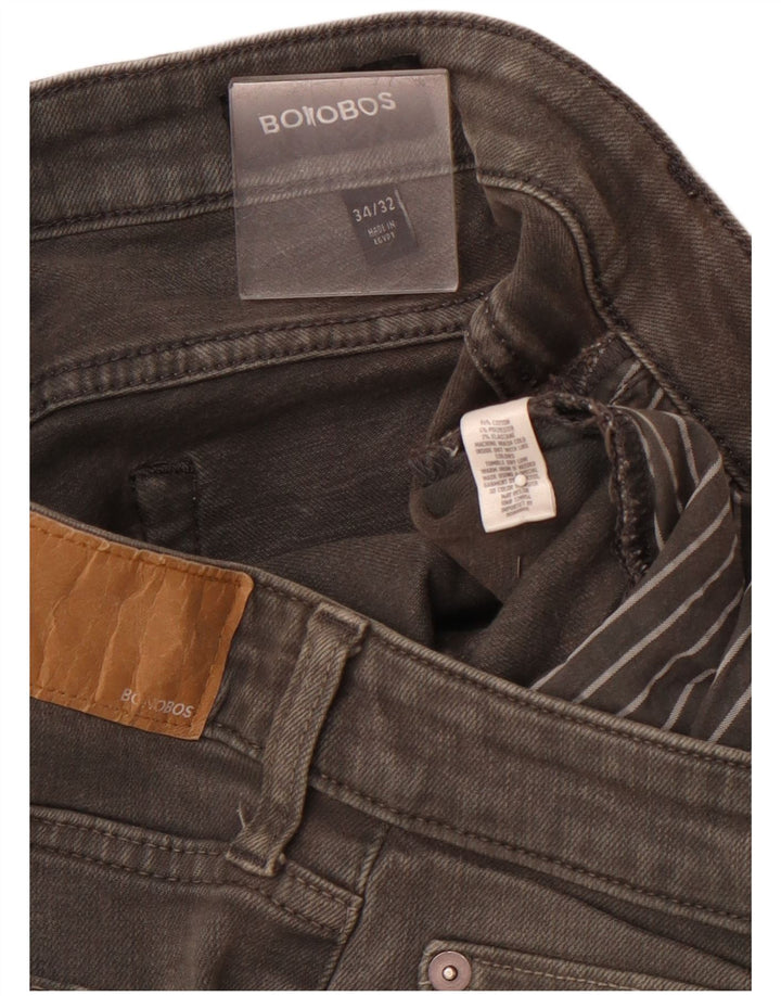 BONOBOS Męskie jeansy slim W34 L32 Szara bawełna