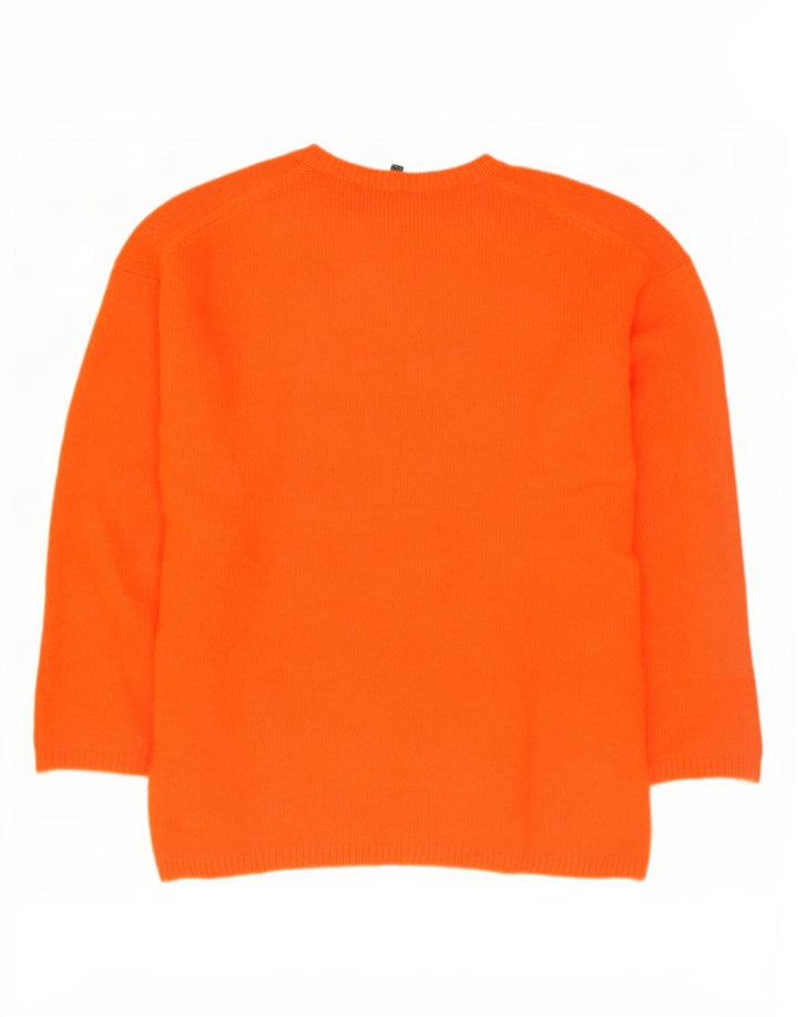 Damski sweter oversize Massimo Dutti z okrągłym dekoltem UK 10, mały pomarańczowy