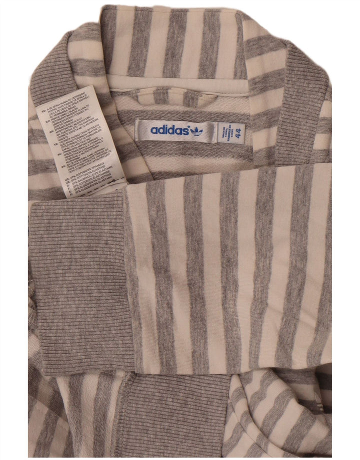Damska kurtka dresowa Adidas Graphic IT 44 Średnio szara bawełniana w paski