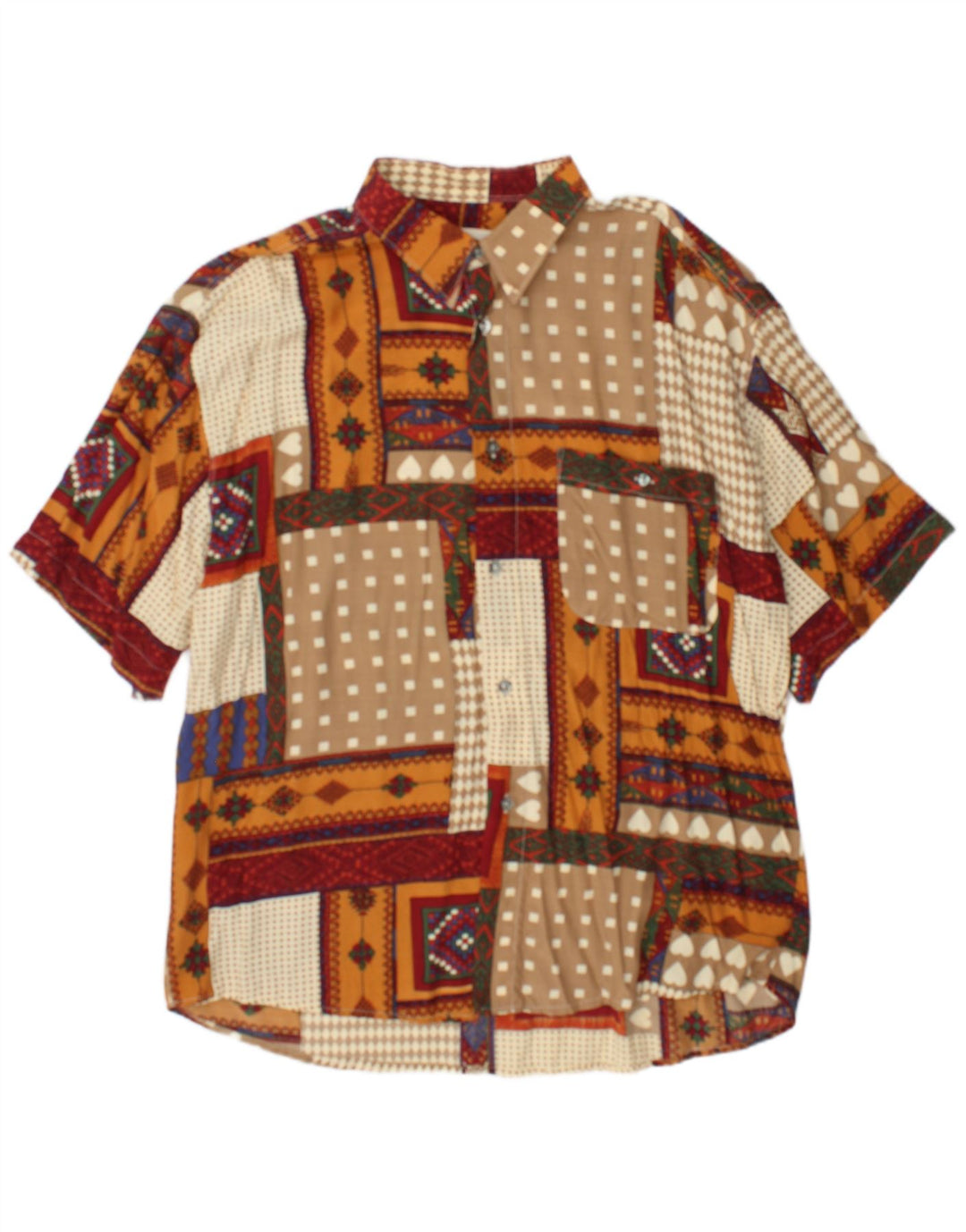 Koszula męska z krótkim rękawem Tipo' S, XL, wielobarwny patchwork