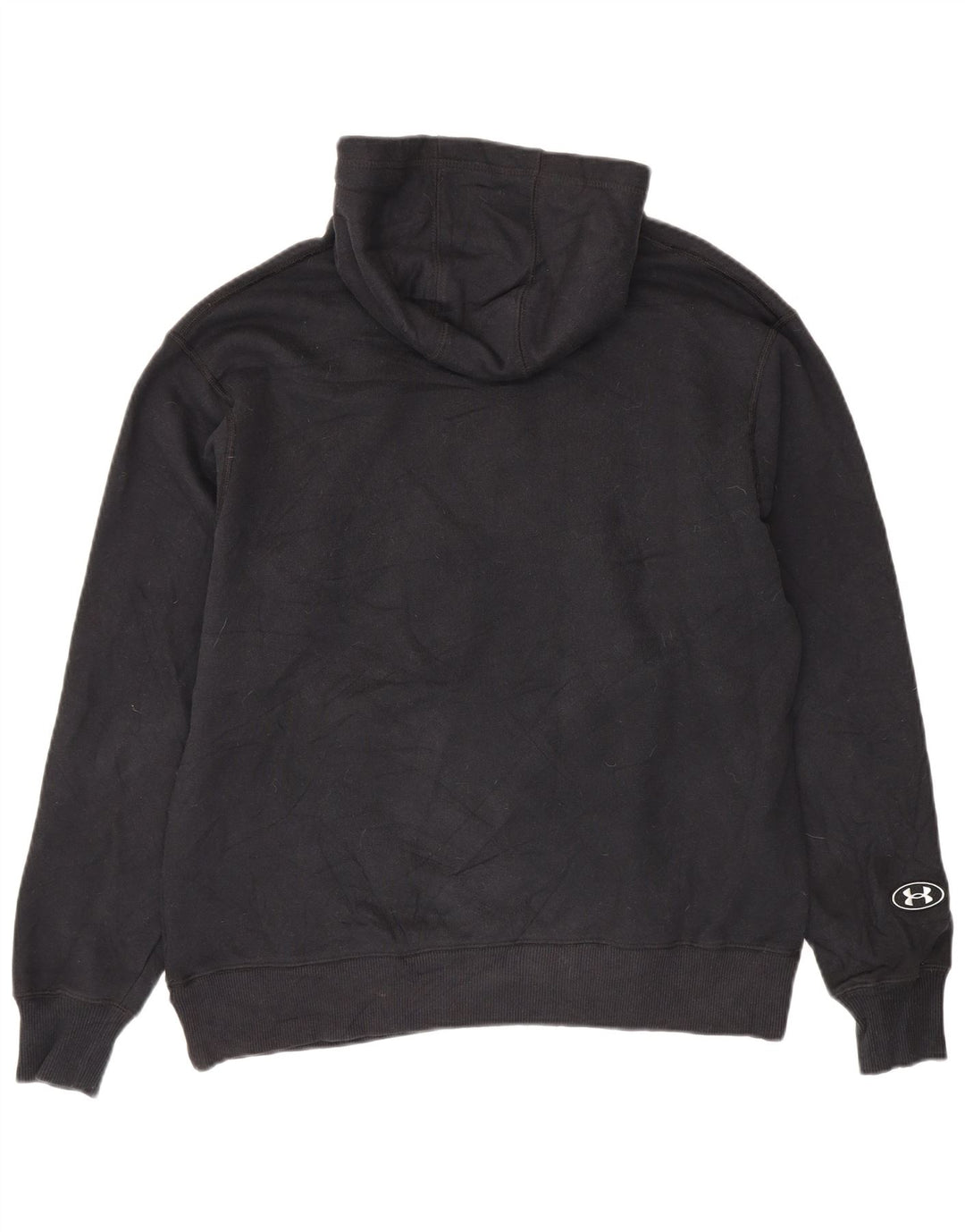 Męski sweter z kapturem Under Armour z grafiką, średniej wielkości, czarny, bawełniany