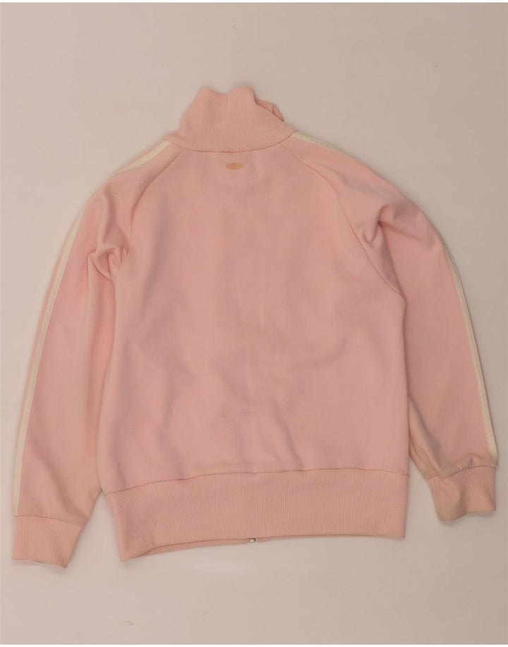 Damska bluza dresowa Adidas UK 10 Mały różowy poliester z blokami kolorów