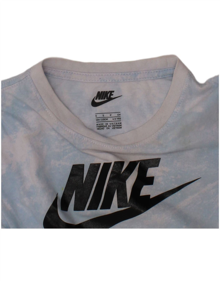 Chłopięcy T-shirt z grafiką NIKE Top 4-5 lat, mały, niebieski Tie Dye