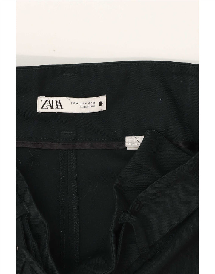 Damskie spodnie z szerokimi nogawkami Zara, średnie W30 L25, zielone, poliestrowe